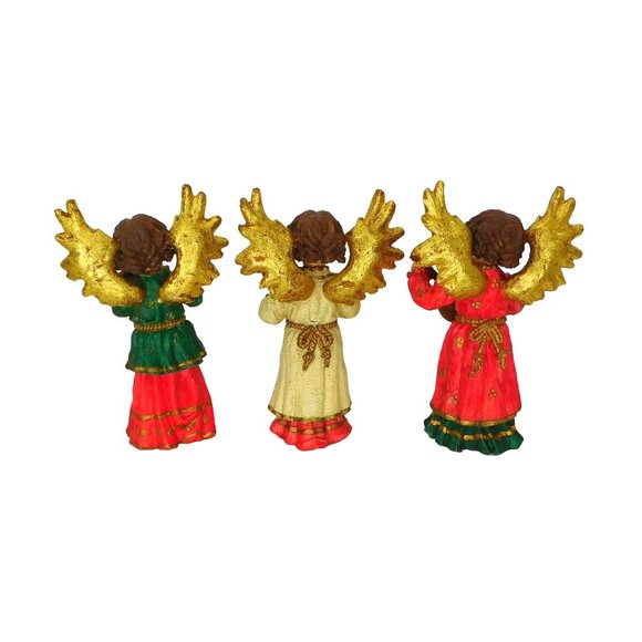 3 Vintage Musical Angel Figurines 5.5" - Picture 9 of 11